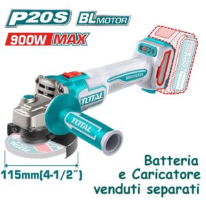 Smerigliatrice Angolare 115mm a Batterie (*caricatore e batteria non inclusi)